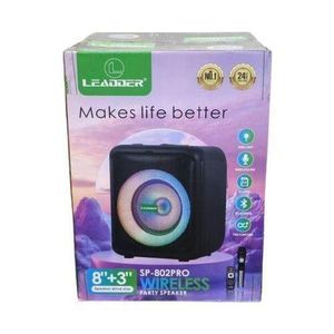 Leadder  Haut-parleur portable/Bluetooth/USB/TF/FM/AUX/ LED/ SP-802-Pro