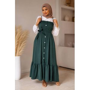 Mode Robe Longue Chic Bicolore
