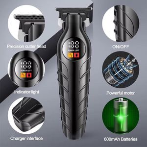 Tondeuse à cheveux professionnelle multifonctions sans fil rechargeable avec lames en acier inoxydable, conception sécurisée pour usage domestique et en camping-car et salon de coiffure chargement USB