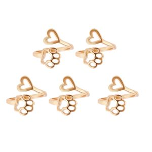 Anneaux Creux Griffe De Chat - 5pcs