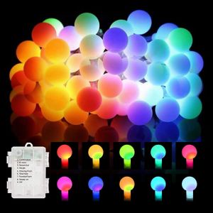  Guirlande lumineuse sphérique de 6 m (20 pi) avec 40 LED, idéale pour décorer une chambre, un patio ou une véranda. Décoration d'intérieur.