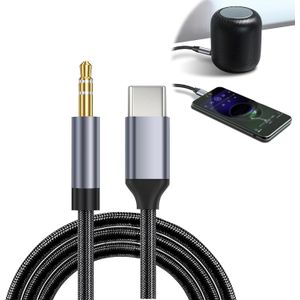 Câble Audio USB-C vers Jack 3.5mm Auxiliaire - Câble Adaptateur Mâle-Mâle Haute Fidélité pour Smartphone, Voiture, Enceinte et Écouteurs
