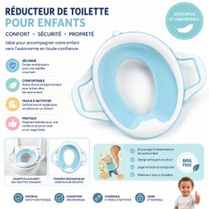 Réducteur de Toilette pour Enfants avec Poignées – Siège WC Ergonomique Antidérapant