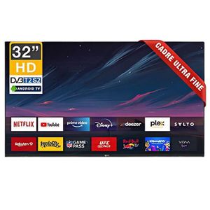 Roch TV LED 32" HD GOOGLE TV - WIFI + BLUETOOTH - Régulateur De Tension - Décodeur Intégré - WIFI - Android -  24 Mois De Garantie.