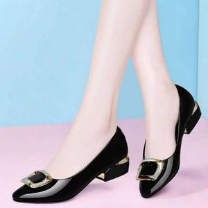 Chaussures à Talons Bas Pour Femmes-Noir