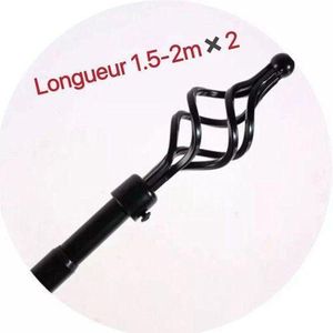 Lot De 2 Tringles à Rideaux Extensible 1.5m a 2m