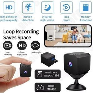 Mini caméra de surveillance sans fil secret WIFI SpyHidden avec Motion Ddtection, caméra de nounou de vision nocturne avec batterie intégrée