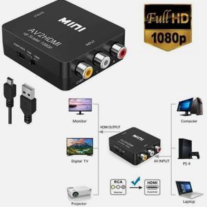 General RCA AV to HDMI HD Converter Composite CVBS Audio Video Adapter Wii NES SNES