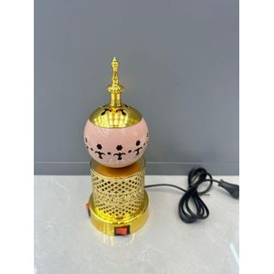 Brûleur d'Encens Électrique (Mabkhara) - Rose & Or - Sans Charbon