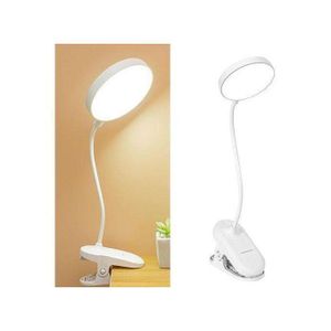 Lampe de Bureau à Pince LED Protection des Yeux Flexible USB Réglage Tactile à intensité Variable