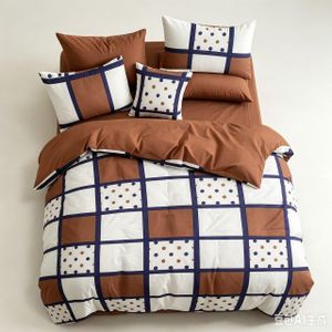 Mika Parure de lit Trois Places, 2 draps 240×260cm + 2 taies d'oreiller 60×80cm, literie imprimée