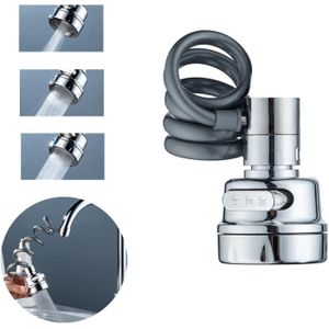 Embout Robinet Cuisine Extensible,Prolongateur de Robinet,3 Modes d’Eau Rotatif 360°,Économiseur d’Eau Flexible,Tête de rallonge pour robinet