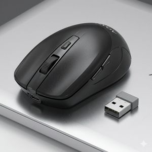 Souris Sans Fil AOAS W03 Premium – Bluetooth & 2.4G Dual Mode, Ultra-Précise : Dites Adieu Aux Fils Et Boostez Votre Productivité Sur PC, Mac Et Tablette !