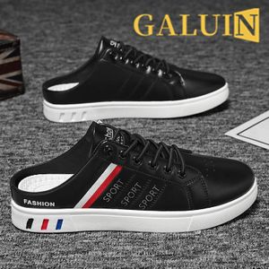 GALUIN Chaussures décontractées, chaussures de skate pour hommes, chaussures blanches tendance et respirantes, chaussures de sport, à coupe basse - Noir