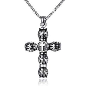 Collier croix cylindrique