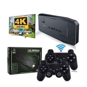 Mini Console Arcade Game Stick Lite 4K HDMI + 2 Manettes Sans Fil Plus De 3500 Jeux BV