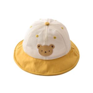 Chapeau de bébé, chapeau de soleil léger pour l'été, chapeau de pêcheur à lunettes, chapeau de plage en maille, chapeau d'ours 