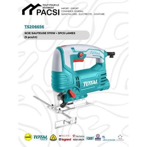 TOTAL Scie Sauteuse 570W TOTAL + 3PCS LAMES