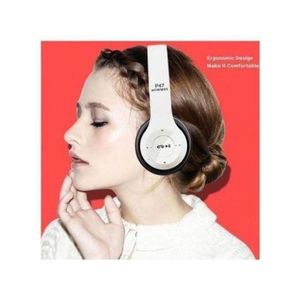 Casque Bluetooth P47 Sans Fil Pliable Avec Microphone Stéréo