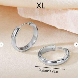 Boucles d'oreilles élégantes en acier inoxydable de 14 mm  XL