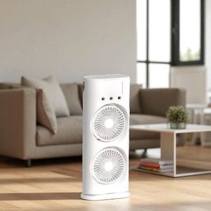 ventlateur Humidificateur d'air - Double ventilateur pour un Souffle de Fraîcheur Partout et à Tout Moment