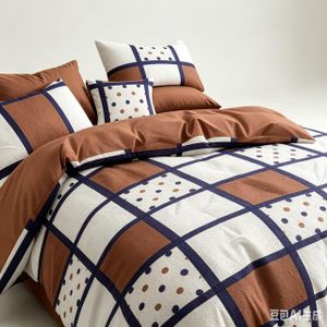 Mika Parure de lit Trois Places, 2 draps 240×260cm + 2 taies d'oreiller 60×80cm, literie imprimée