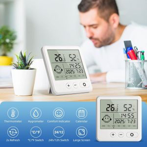 Thermomètre Hygromètre Numérique Avec Ecran 10cm (3,94 pouces) Pour Intérieur