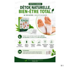 Kinoki patchs détox naturel pour les pieds - Lot ( 5 boîtes)