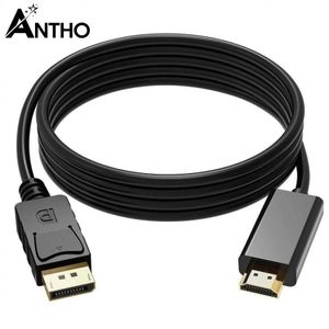 ANTHO Câble DisplayPort vers HDMI – 1.8 mètres -  Haute qualité audio & vidéo