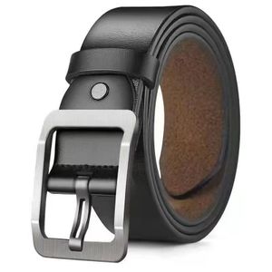 Ceinture pour homme boucle carrée en métal Ceintures en cuir