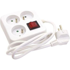Bloc Multiprises 3 Prises 16A + Terre Avec Interrupteur Câble 4m HN