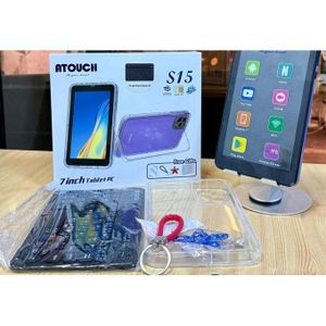 Atouch Tablette Educative S15 Dernière Génération - 8 GB/256 GB - Avec Puce - Avec Clavier + Coque 