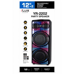 Ilux Enceinte Bluetooth Rechargeable Avec Micro - YR-2202- USB - FM - Noir