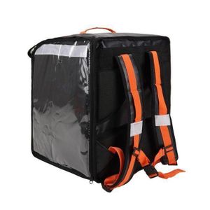 Sac à dos isotherme pour la livraison de repas, étanche, la voiture, les voyages et le camping (noir). Sac pour aliments chauds et froids, parfait pour la livraison de pizzas. Convient pour la plage, la voiture, les voyages et le camping. BN