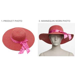 Chapeau de Soleil Femme - Rouge Corail