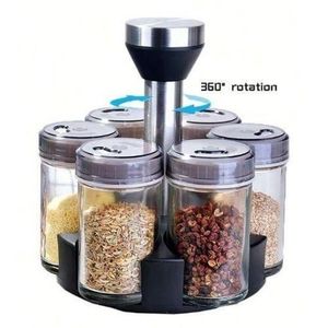 Organisateur D'Épices Poivre Rotatif Avec 6 Boites