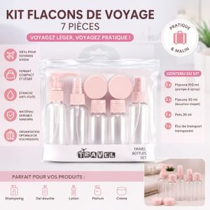 Kit de flacons de voyage 7 pièces