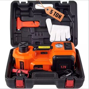 Cric hydraulique électrique portable 3 tonnes 12V pour levage de véhicules et kit d'outils de réparation d'urgence