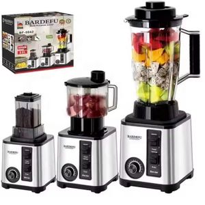 BARDEFU Mixeur Multifonction 3 en 1 Professionnel 9500W – Blender Électrique Haute Puissance 4L avec Accessoires Complets, Broyeur, Hachoir et Presse-Jus