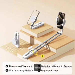 Perche à selfie Baseus TechShot à double support magnétique et à pince avec télécommande Bluetooth