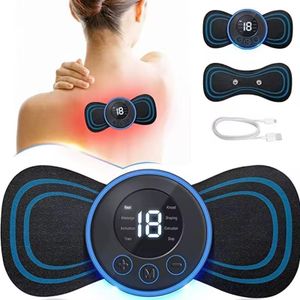 Mini Masseur Cervical Électrique EMS Rechargeable – Appareil d'Électrostimulation Portable pour Douleurs Cou, Dos et Épaules