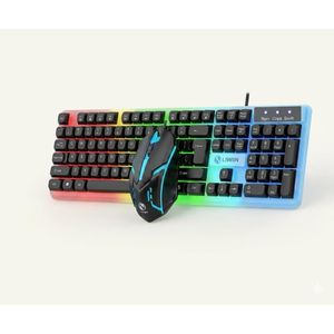 Pack Gaming Filaire Clavier et Souris - Éclairage Rétroéclairé LED Multicolore