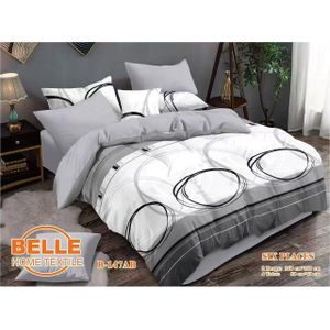 Belle Lot de 2 Draps et 4 Taies - Confort et Élégance pour Lit 3 Places vert feuille