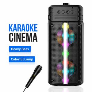 SinG-e Haut-Parleur Bluetooth Portable LED – Enceinte Sans Fil avec Fonction TWS, Radio FM Rechargeable
