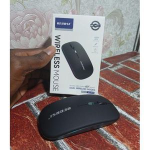 RECRSI Souris silencieuse avec 2 modes de connexion (rechargeable)