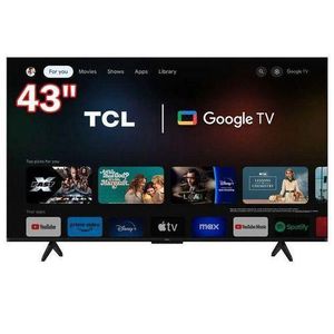 TCL TV LED GOOGLE 43'' Pouces FHD - Wi-Fi - UHD TV- QLED BLUETOOTH - Androïd TV – Youtube Noir - 24 Mois De Garantie