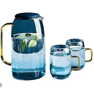 Service à boisson en verre avec carafe et verres – Design transparent 