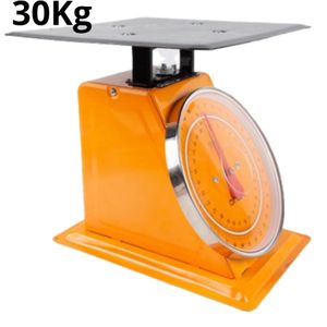 DINGQI Balance Commerciale Mécanique 30kg - Pèse-Paquet Robuste en Métal - Plateau Large en Acier - Graduation Haute Précision - Idéale pour Marché, Boutique et Livraison