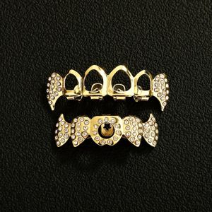 Crocs creux, plaqués or 14K, crocs hip-hop, appareils dentaires supérieurs et inférieurs pour hommes et femmes