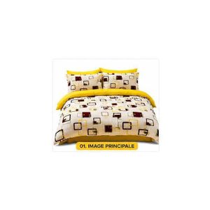 Mika Parure de Lit 3 Places - Housse 240x260cm avec 2 Taies d'Oreiller VG